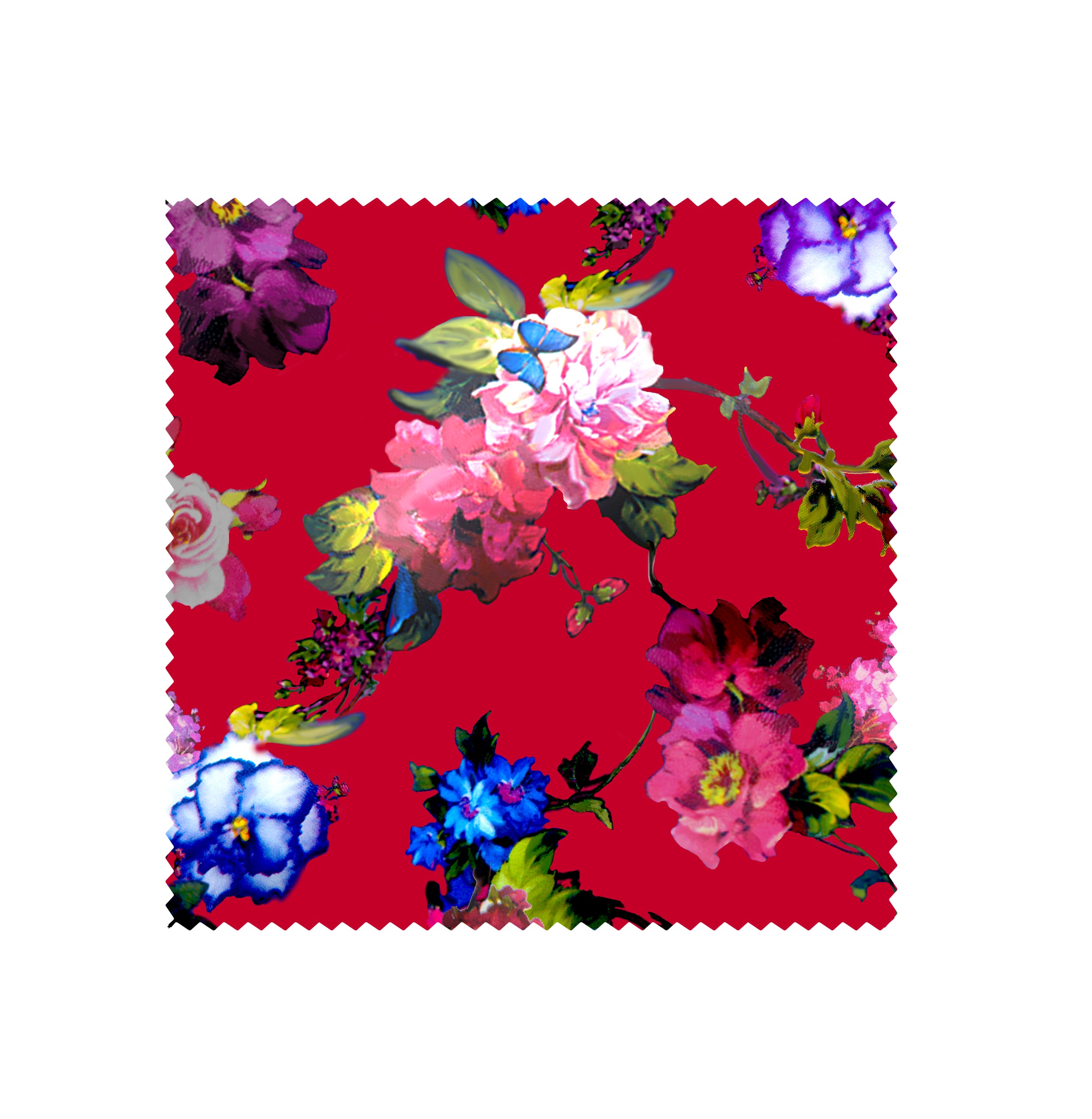 Floral PU Eyewear Case with Coordinating Cloth