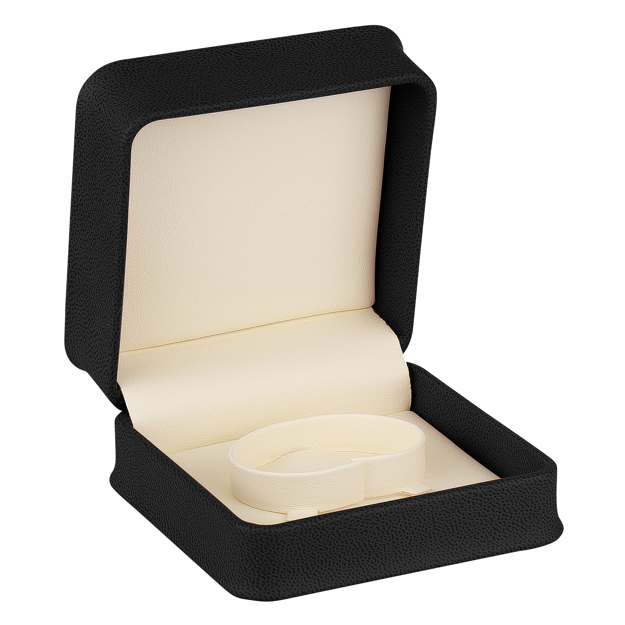 Nabuka Leatherette Square Bangle Box with Cream Interior
