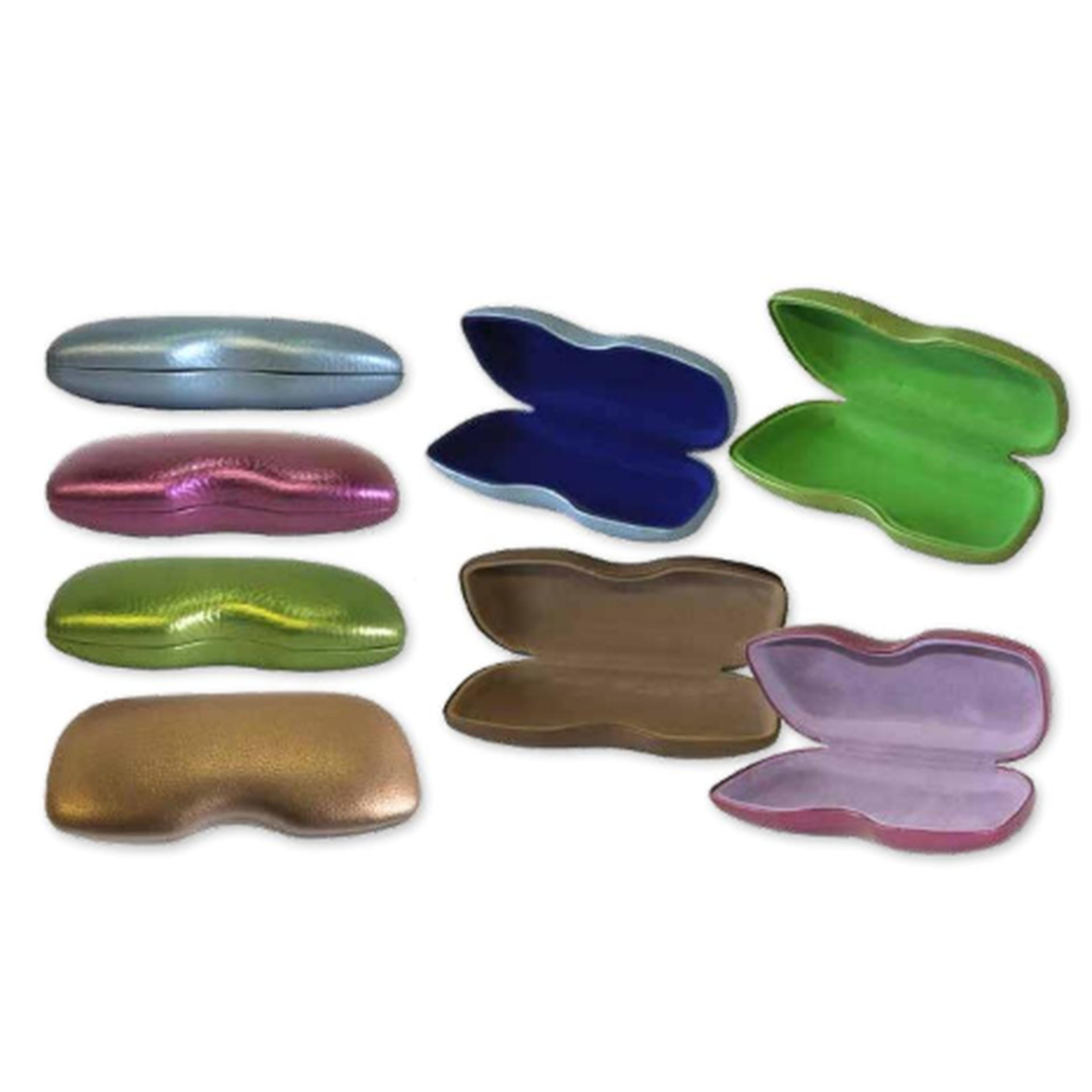 Metallic Eyewear Case with Coordinating Suede Colored Interior