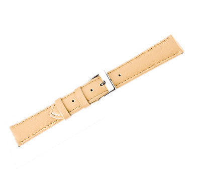 Leather Watch Band Soft Leather Cream (20mm) Long