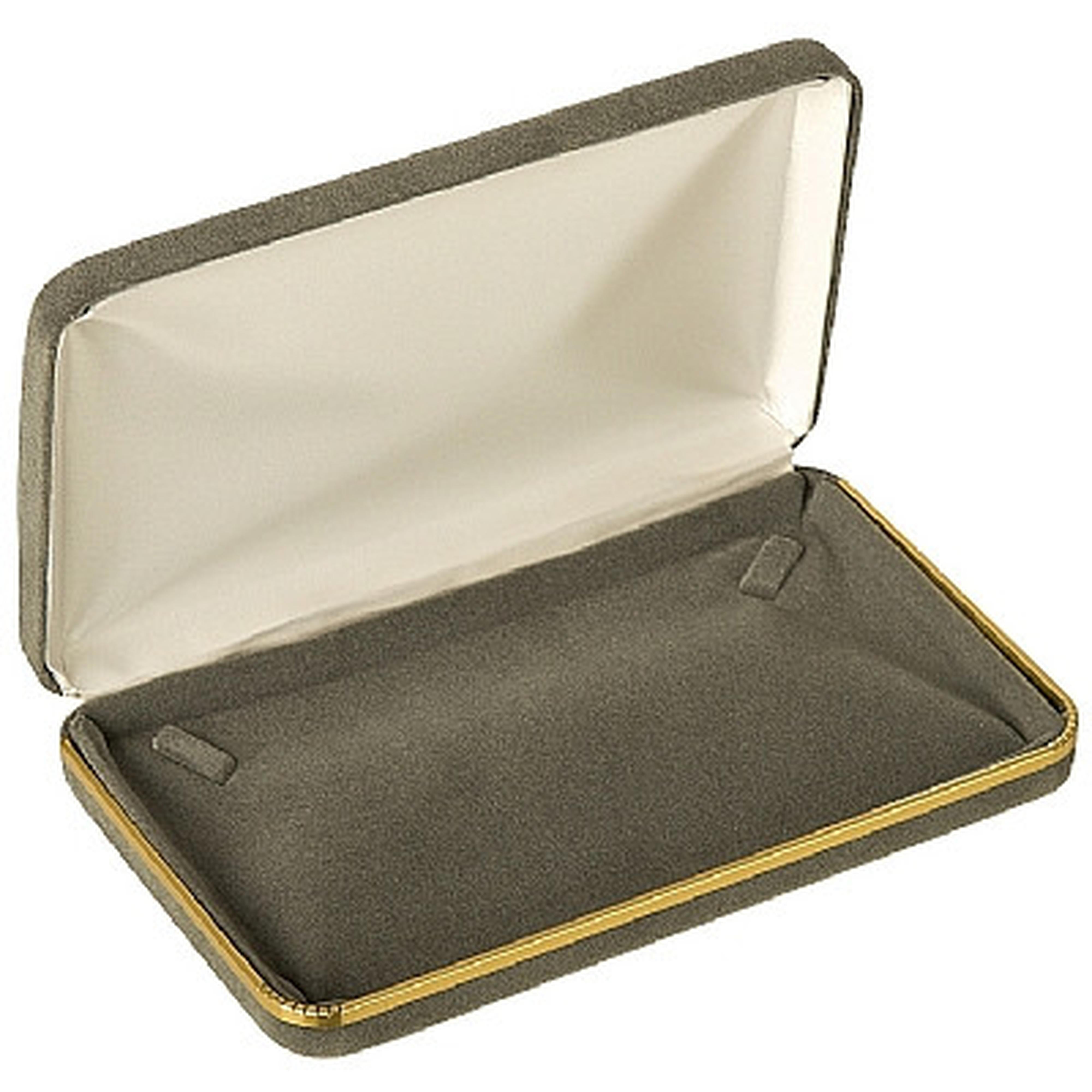 Velvet Pearl Box with Gold Rims and Matching Insert