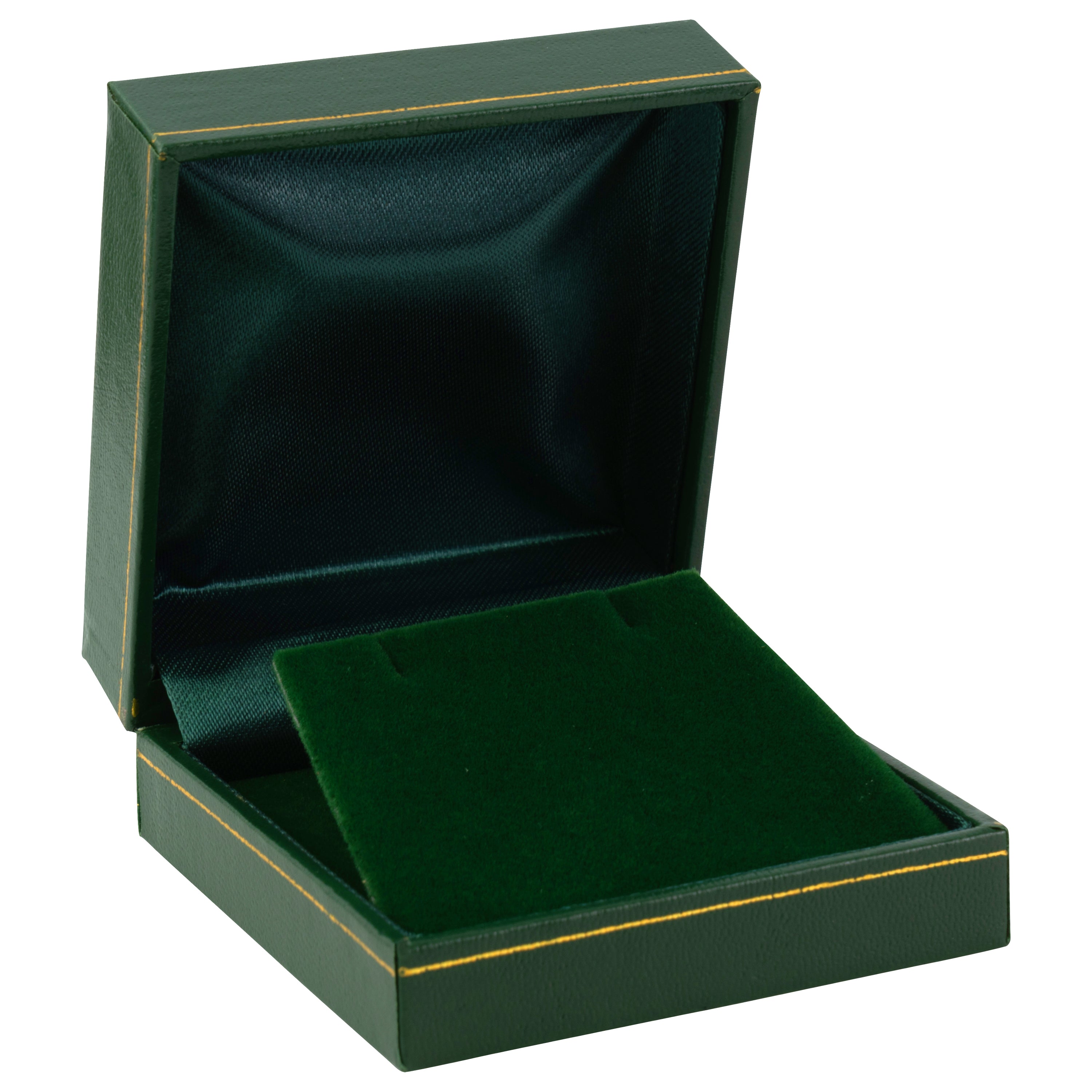 Paper Covered Clip Earring Box with Gold Accent