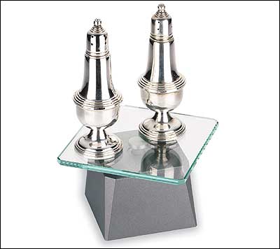 Grey Glass-Top Turntable