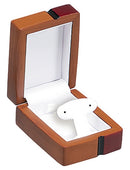 Wooden 3 Tones French Clip Box with White Leatherette Interior