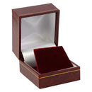 Paper Covered Single Earring Box with Gold Accent