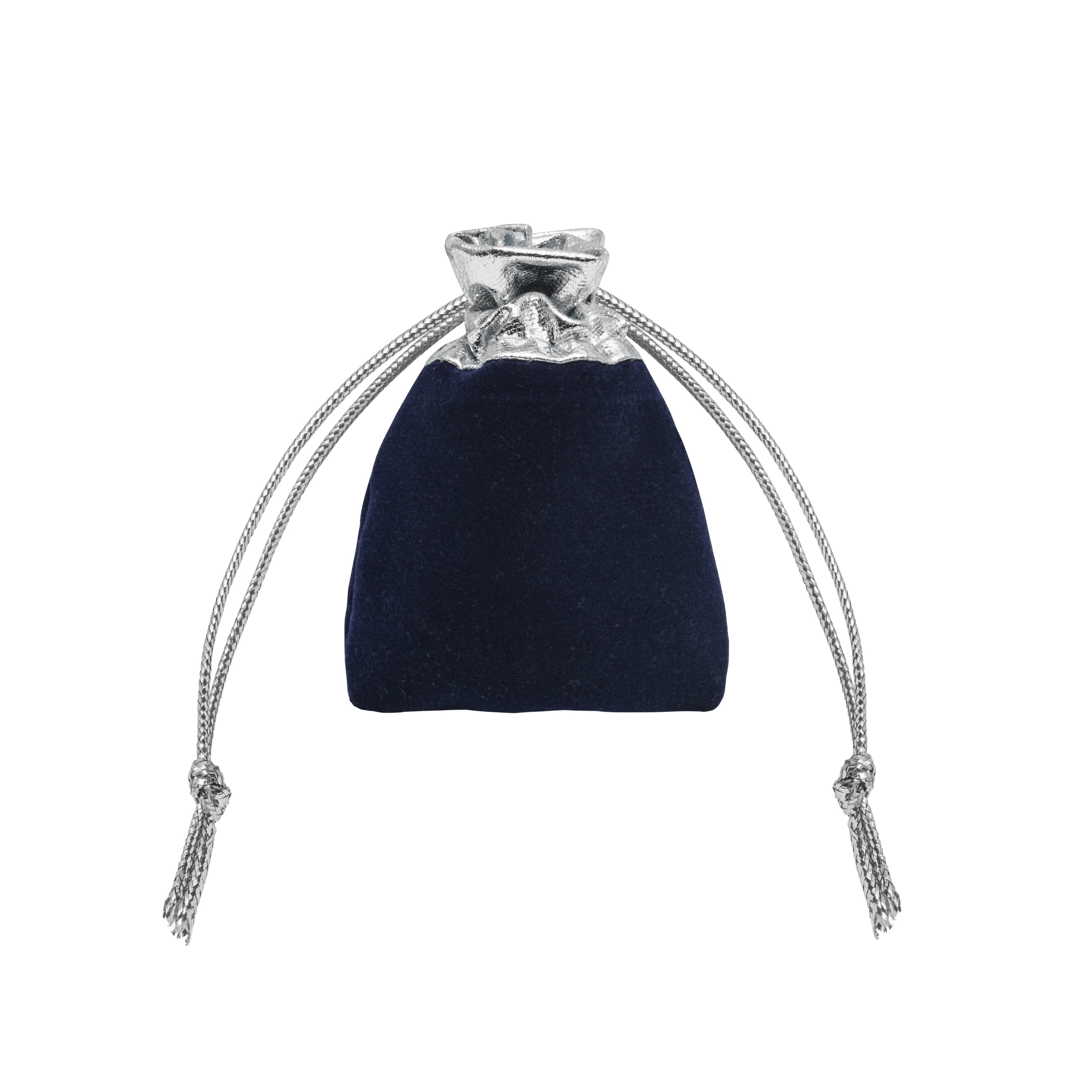 Velvet Pouch with Metallic Top