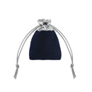Velvet Pouch with Metallic Top