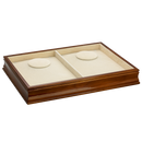 Scrolled Wood Double Neck Tray