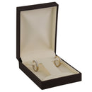 Matte Paper Covered French Clip Earring Box with Matching Moulded Sleeve