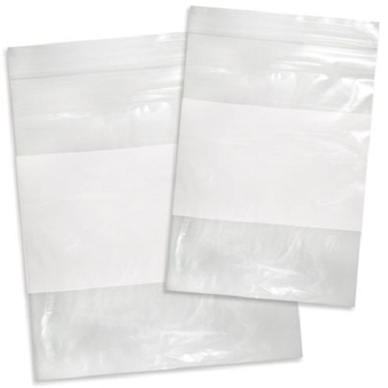 Clear Ziploc Bag with White Patch