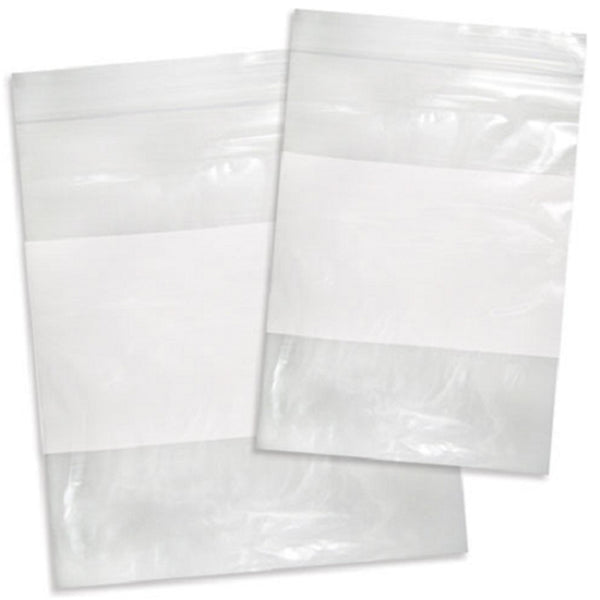 Clear Ziploc Bag with White Patch