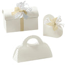 White Linen Confection Boxes