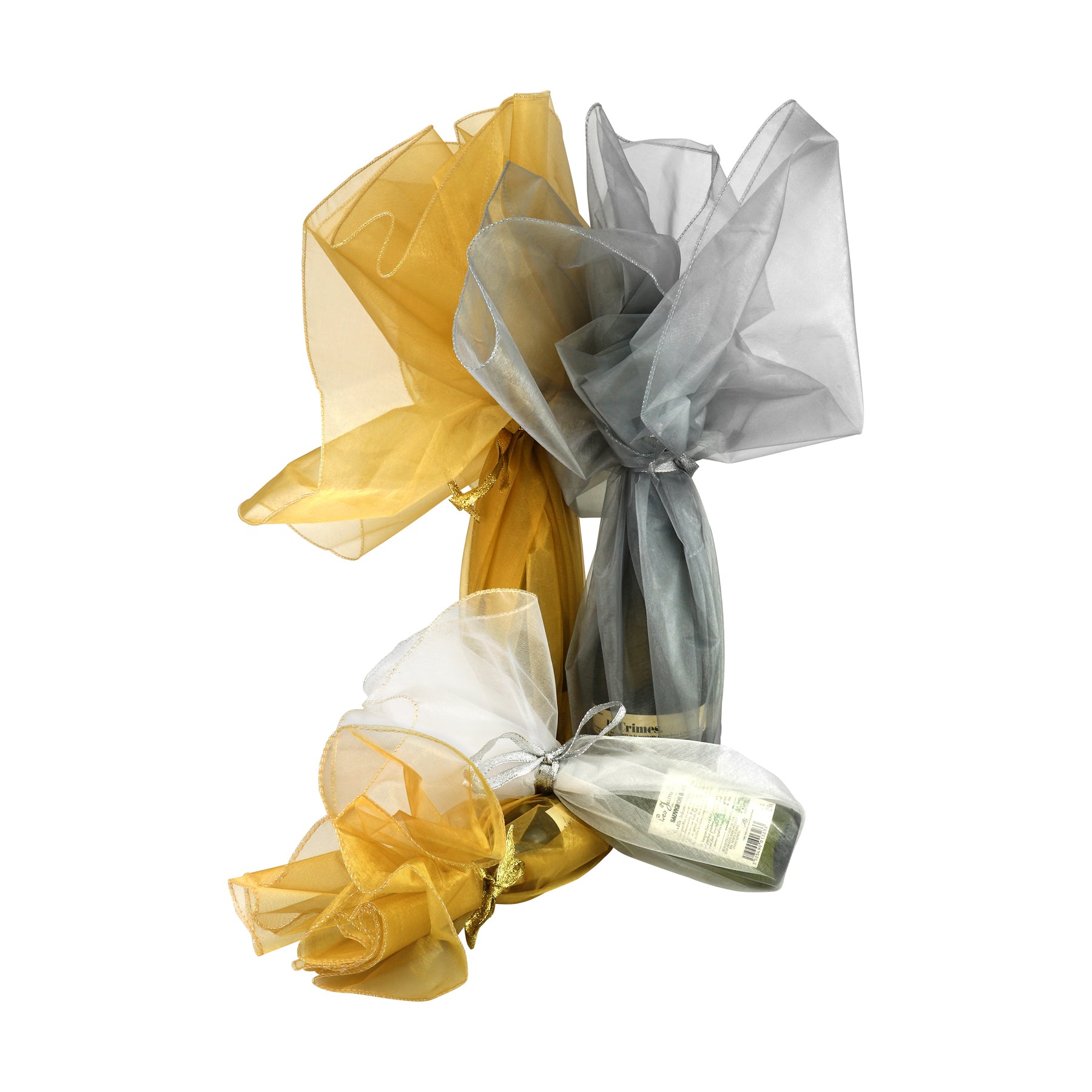 Organza Circle Pouch with Metallic Edge
