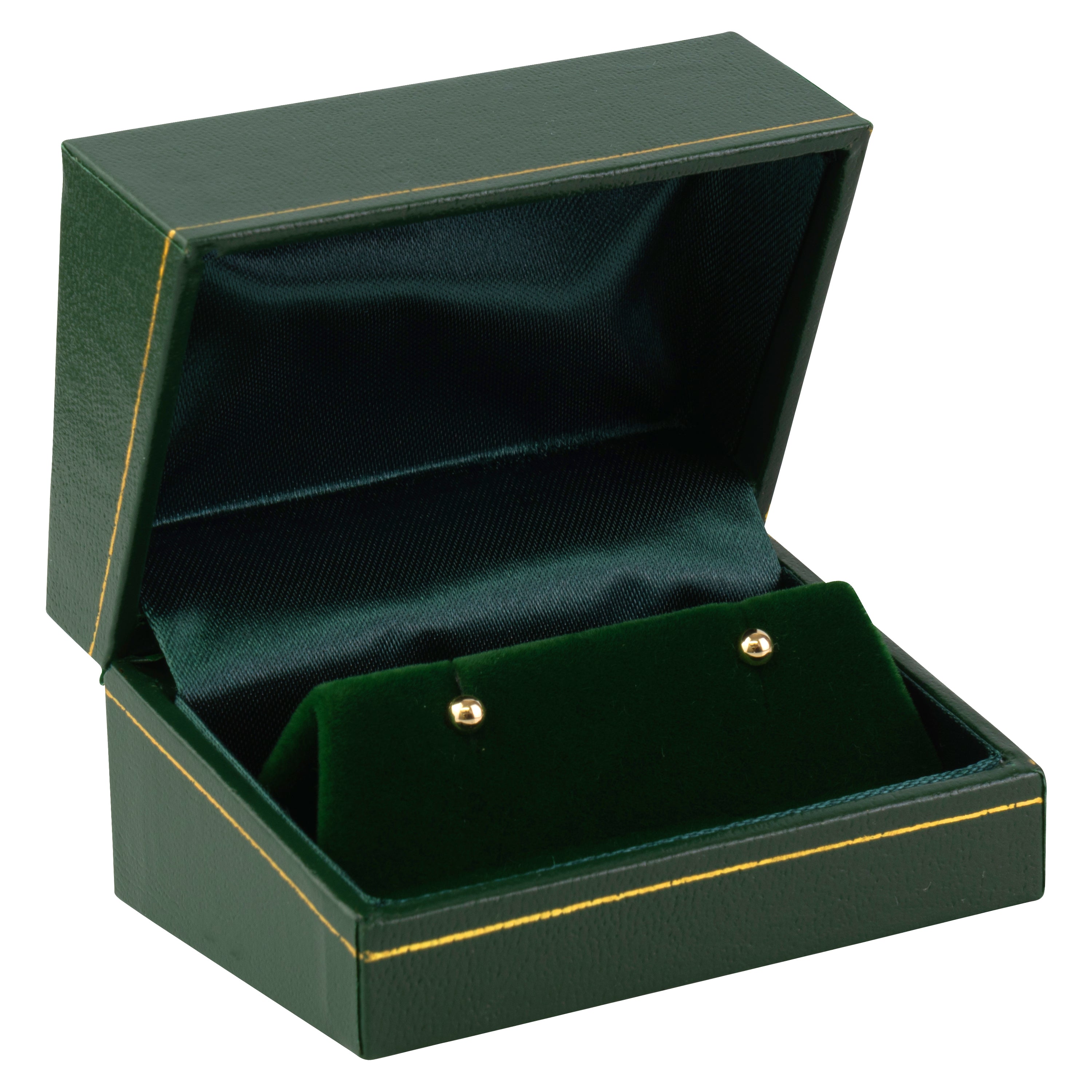 Paper Covered Large Cufflink Box with Gold Accent