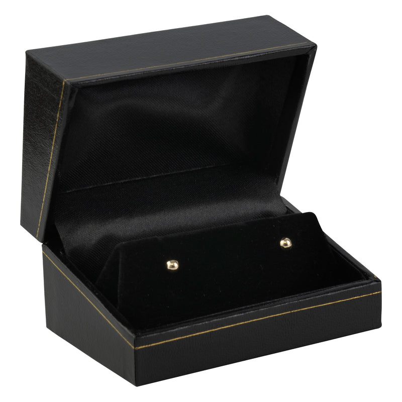 Paper Covered Large Cufflink Box with Gold Accent