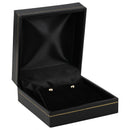 Paper Covered Clip Earring Box with Gold Accent