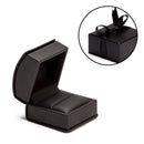 Leatherette Single Ring Box Leatherette Interior with Ribboned Packer