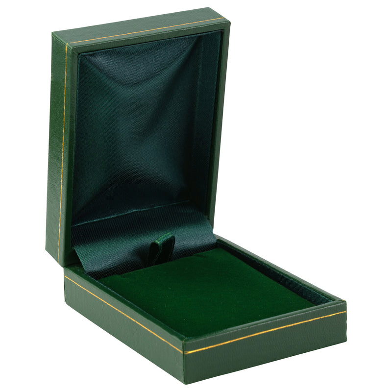 Paper Covered Pendant Box with Gold Accent