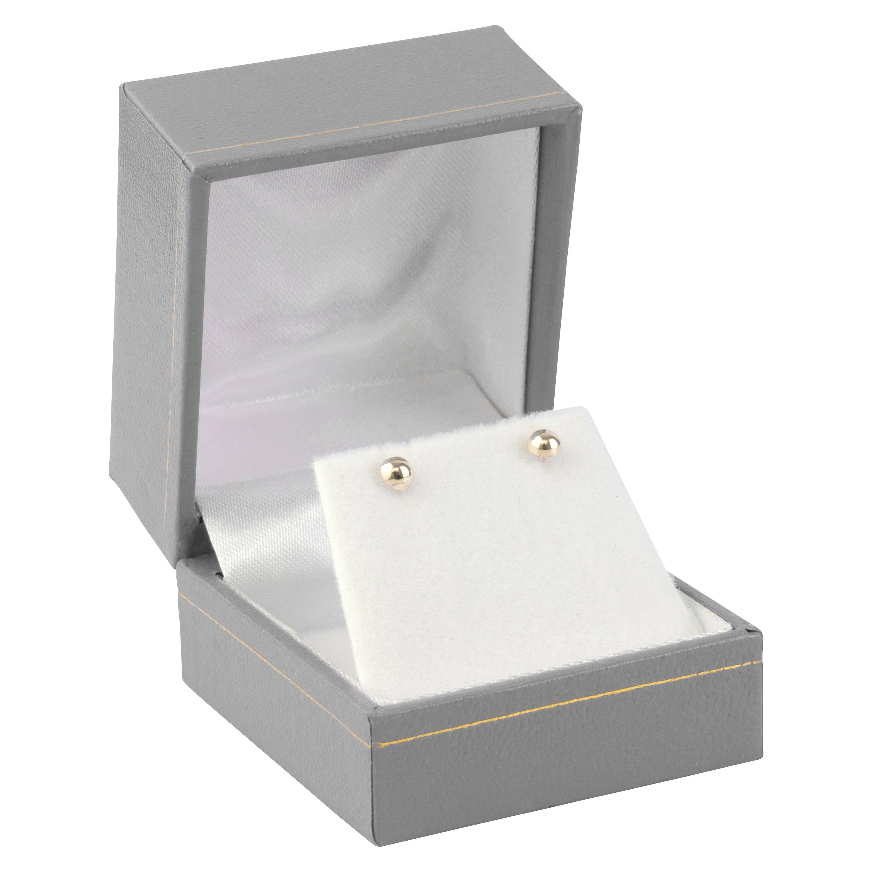 Paper Covered Single Earring Box with Gold Accent
