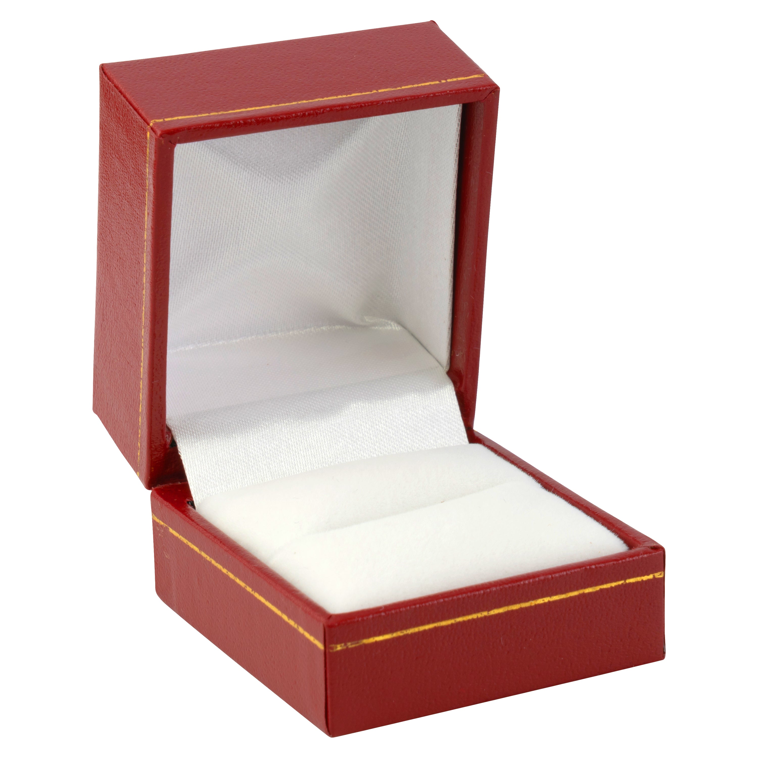 Paper Covered Single Ring Box with Gold Accent