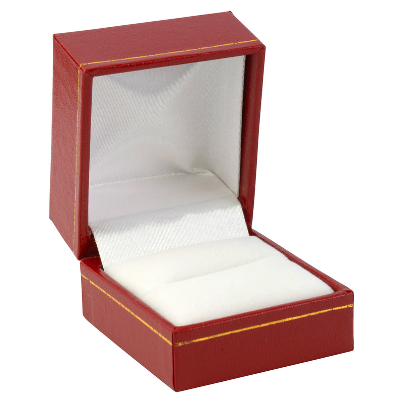 Paper Covered Single Ring Box with Gold Accent