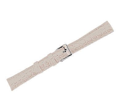 Leather Watch Band Lux Crocodile Beige (16mm) Long