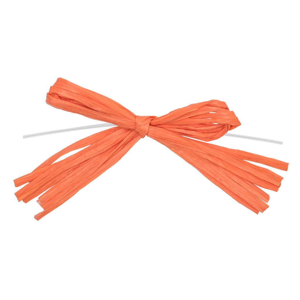 2.5x1.75 Raffia Ribbon Twist Tie Bows - Mid Atlantic Packaging